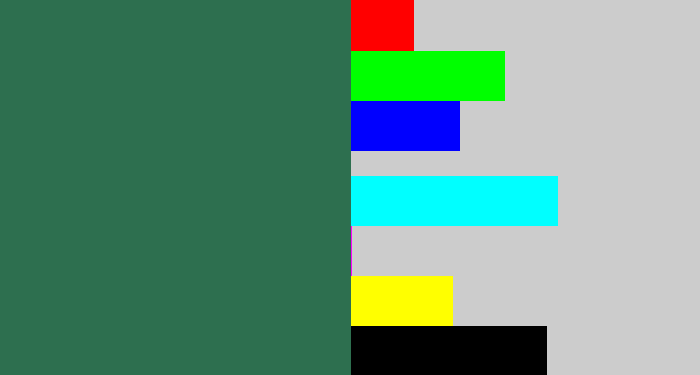 Hex color #2d6f4f - dark green blue