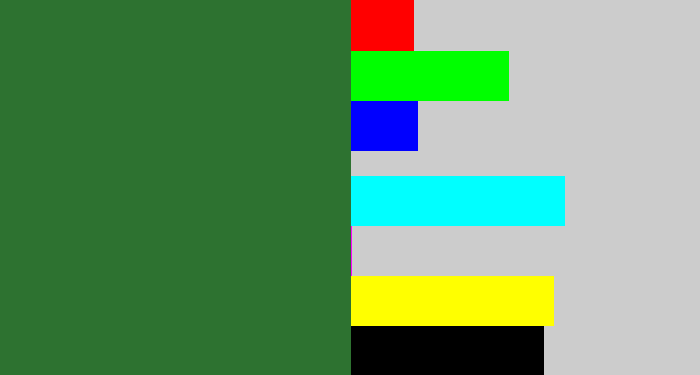 Hex color #2d7230 - darkish green