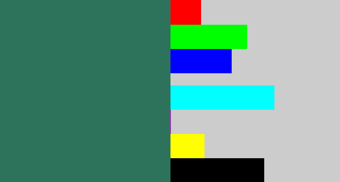 Hex color #2d735c - dark green blue