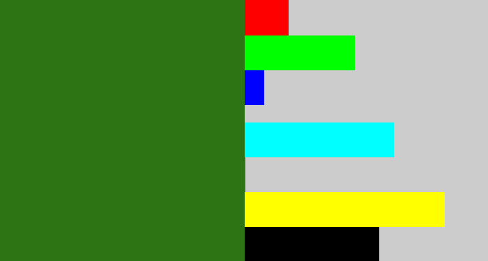 Hex color #2d7415 - tree green