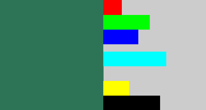 Hex color #2d7457 - dark green blue
