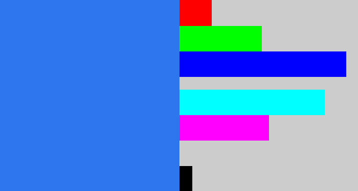 Hex color #2d76ed - clear blue