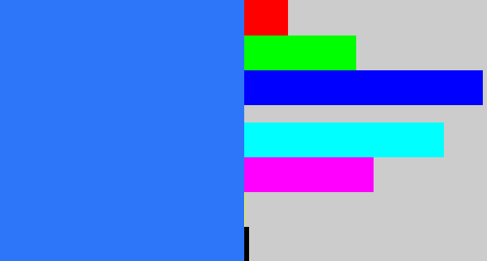 Hex color #2d76fa - clear blue