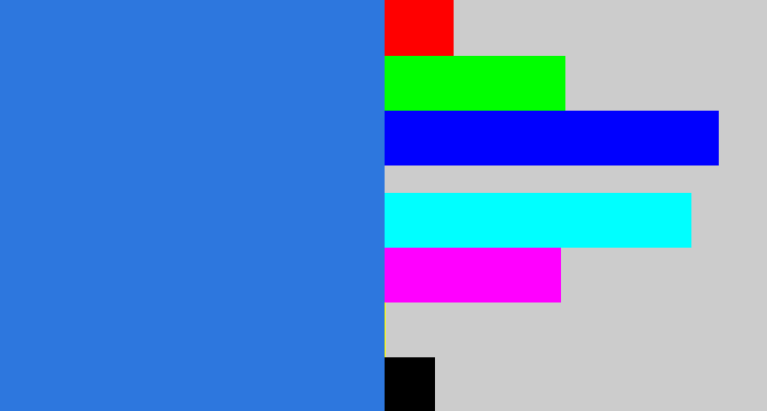 Hex color #2d77de - clear blue