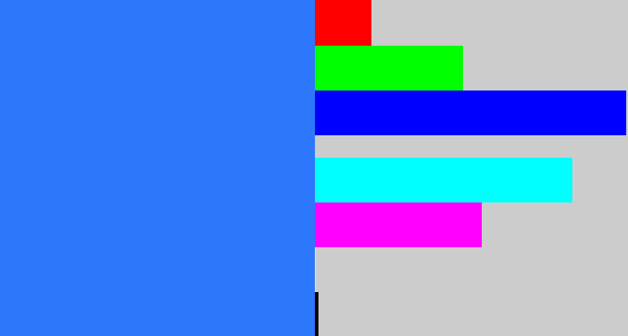 Hex color #2d77fc - clear blue