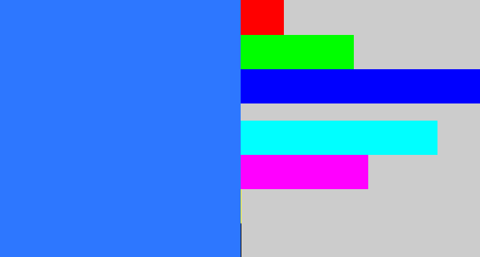 Hex color #2d77ff - clear blue