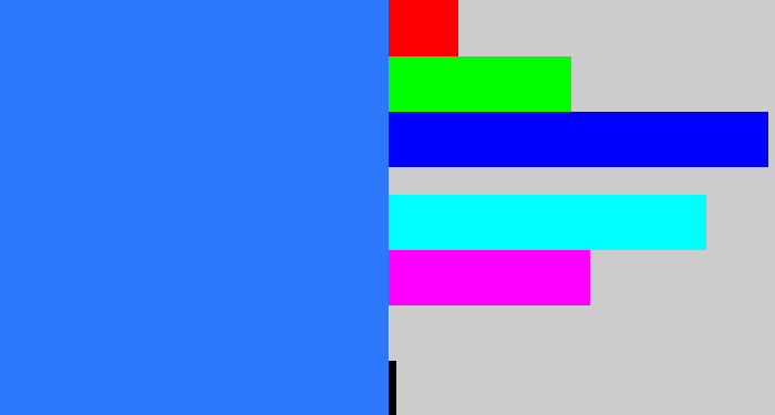 Hex color #2d78fa - clear blue
