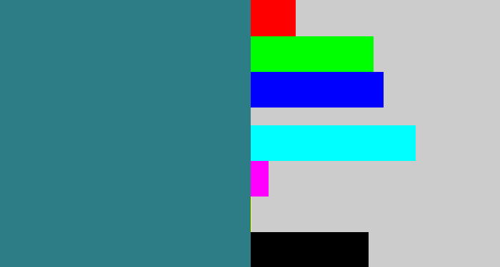 Hex color #2d7d86 - ugly blue