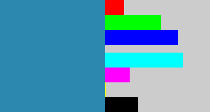 Hex color #2d88b0 - bluish