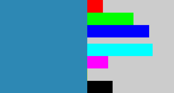 Hex color #2d88b4 - bluish