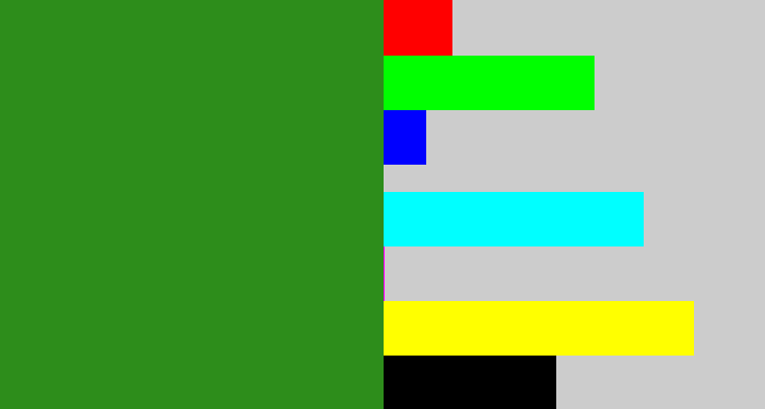 Hex color #2d8d1b - tree green