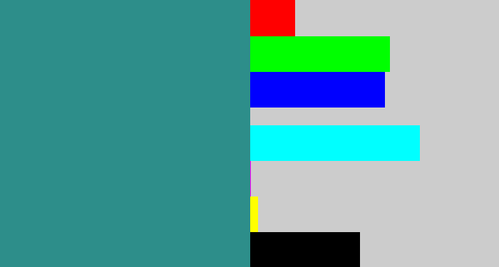 Hex color #2d8e8a - sea