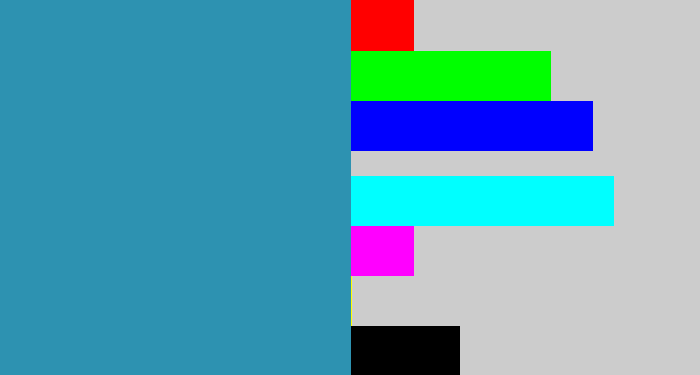 Hex color #2d92b1 - bluish