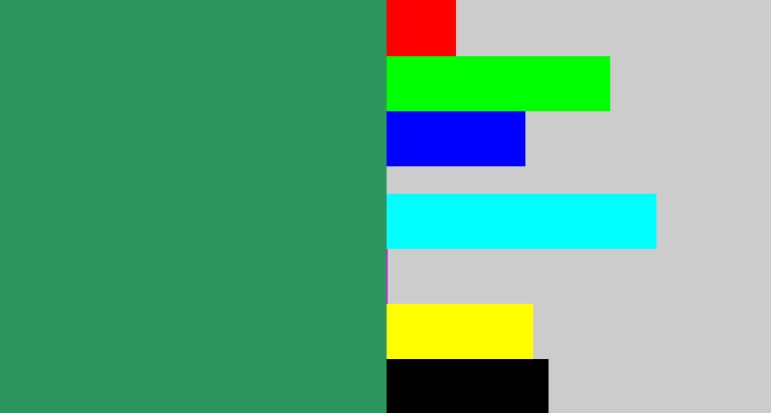 Hex color #2d955d - viridian
