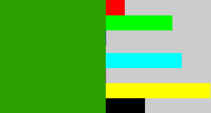 Hex color #2da001 - grassy green