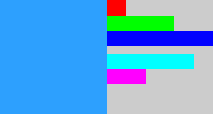 Hex color #2da0fe - dodger blue
