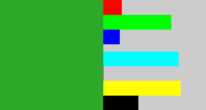 Hex color #2da82a - green