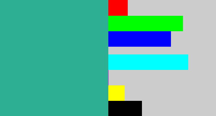 Hex color #2daf94 - greeny blue