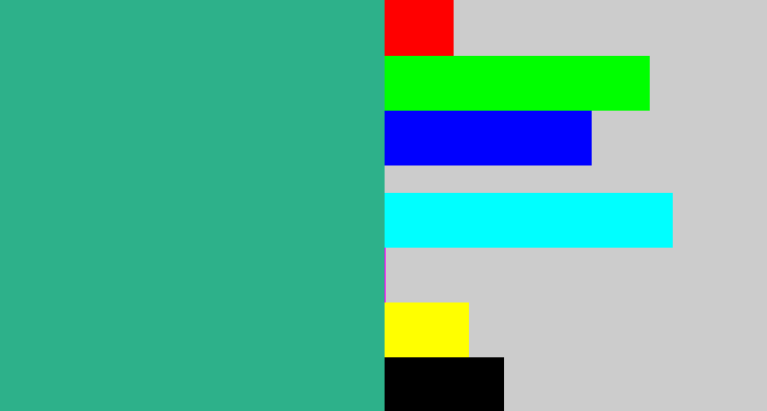 Hex color #2db18a - greenish teal
