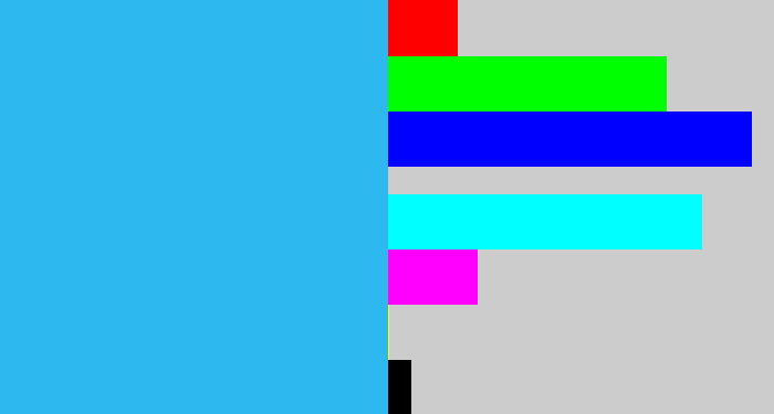 Hex color #2db8f0 - azure