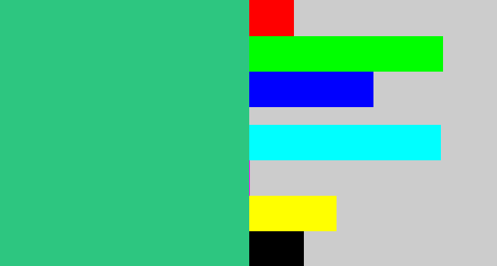 Hex color #2dc680 - greenish teal