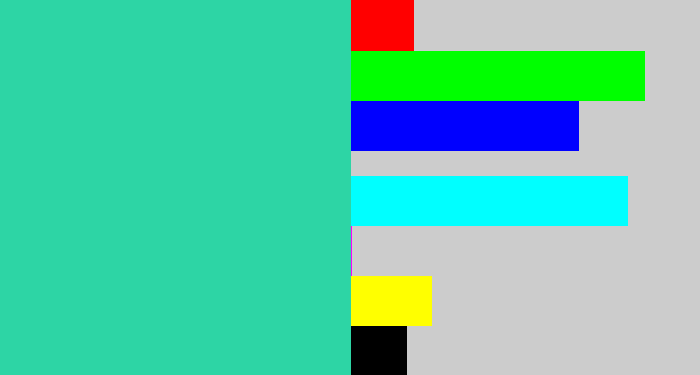 Hex color #2dd5a5 - tealish