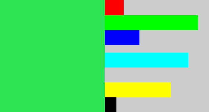 Hex color #2de454 - bright light green