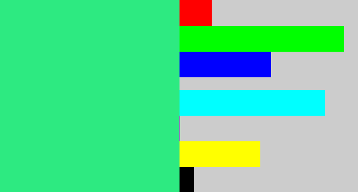 Hex color #2dea81 - weird green