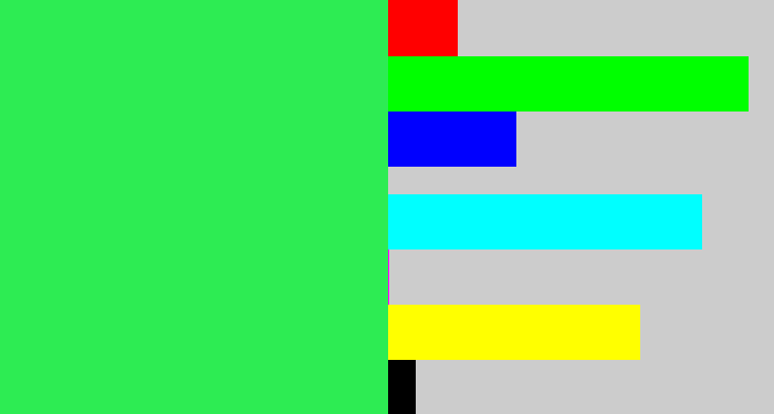 Hex color #2dec53 - bright light green