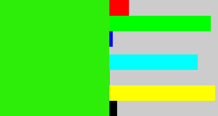 Hex color #2dee08 - vivid green
