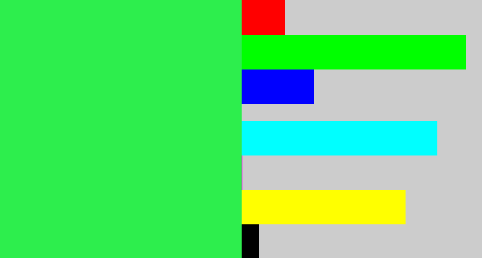 Hex color #2dee4d - bright light green