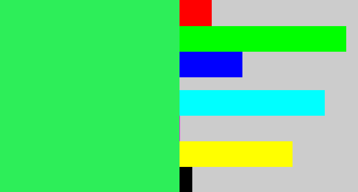 Hex color #2dee59 - bright light green