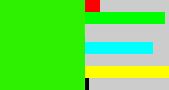 Hex color #2df101 - vivid green