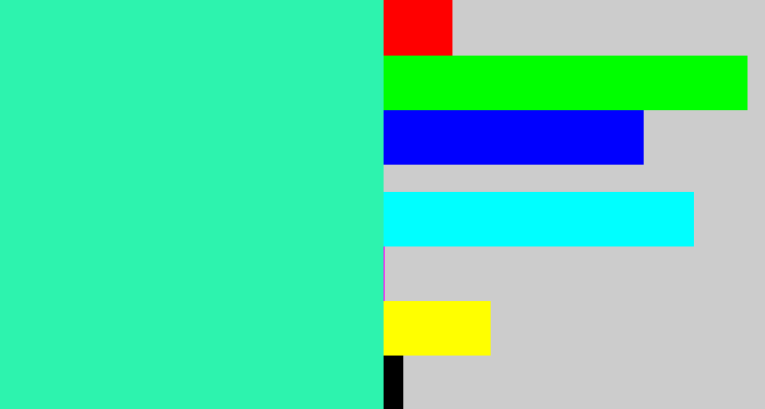Hex color #2df3ae - greenish cyan