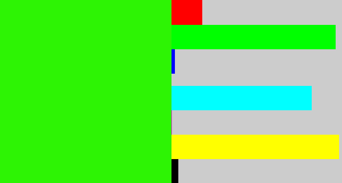 Hex color #2df404 - vivid green