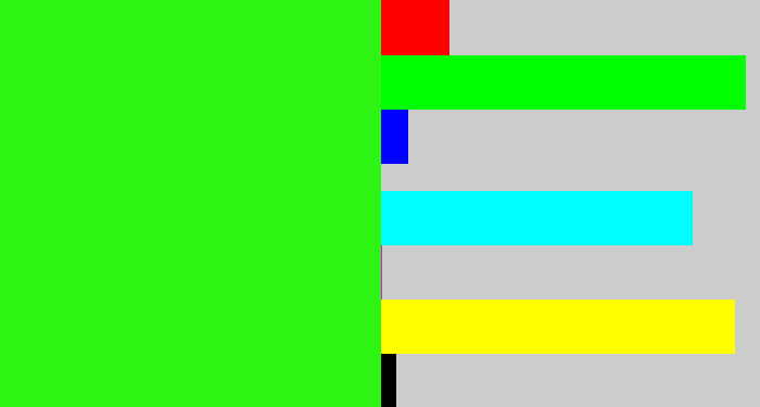 Hex color #2df412 - vivid green