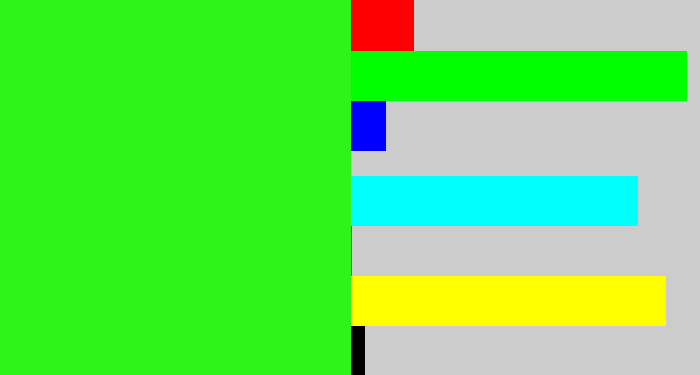 Hex color #2df419 - radioactive green