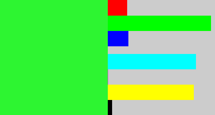 Hex color #2df531 - hot green