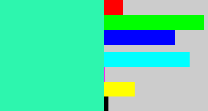Hex color #2df6ae - greenish cyan