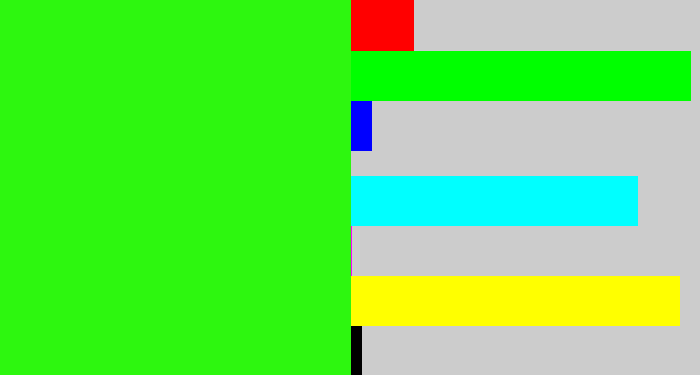 Hex color #2df70f - vivid green