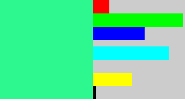 Hex color #2df78f - wintergreen