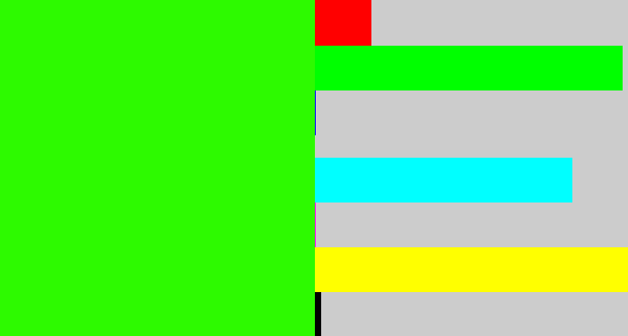 Hex color #2dfa00 - electric green