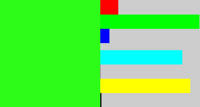 Hex color #2dfc18 - radioactive green