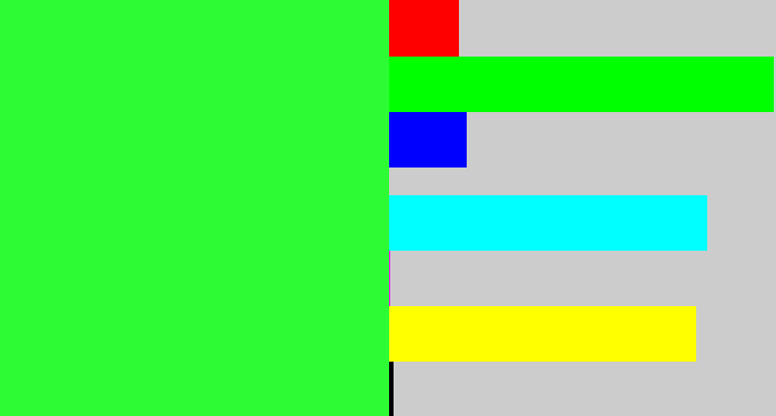 Hex color #2dfc34 - hot green