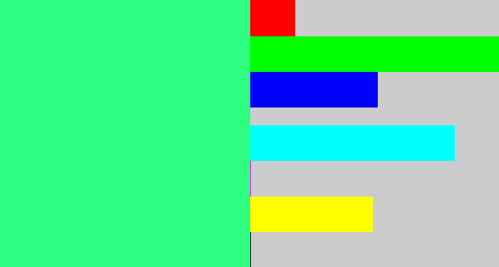 Hex color #2dfe82 - wintergreen