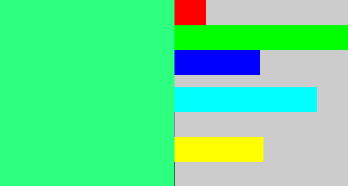 Hex color #2dff7e - wintergreen