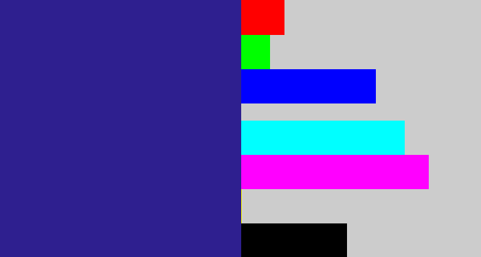 Hex color #2e1f8f - indigo