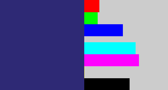 Hex color #2e2975 - dark slate blue