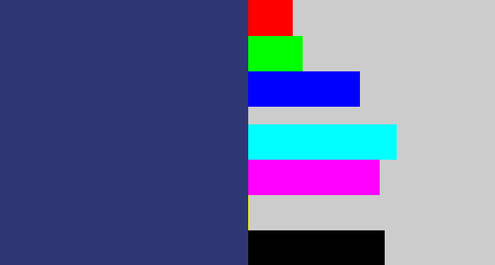 Hex color #2e3774 - dark slate blue