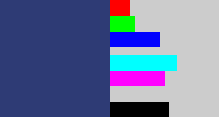 Hex color #2e3b75 - dark slate blue